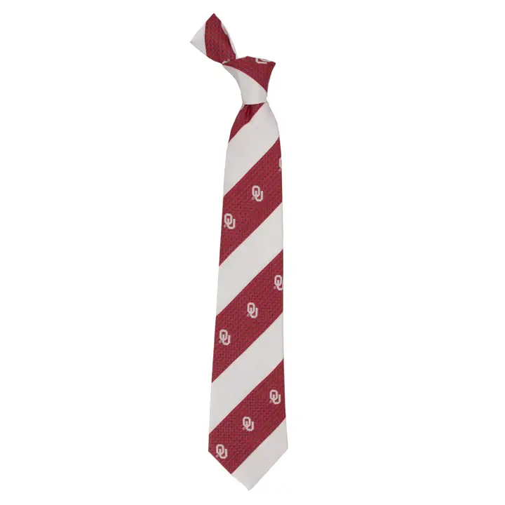Cravate à rayures géométriques Oklahoma Sooners