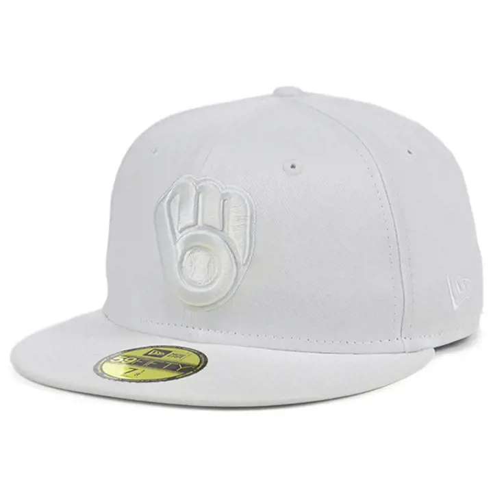 CASQUETTE 59FIFTY BREWERS MLB ALL WHITE COLLECTION BLA/BLA