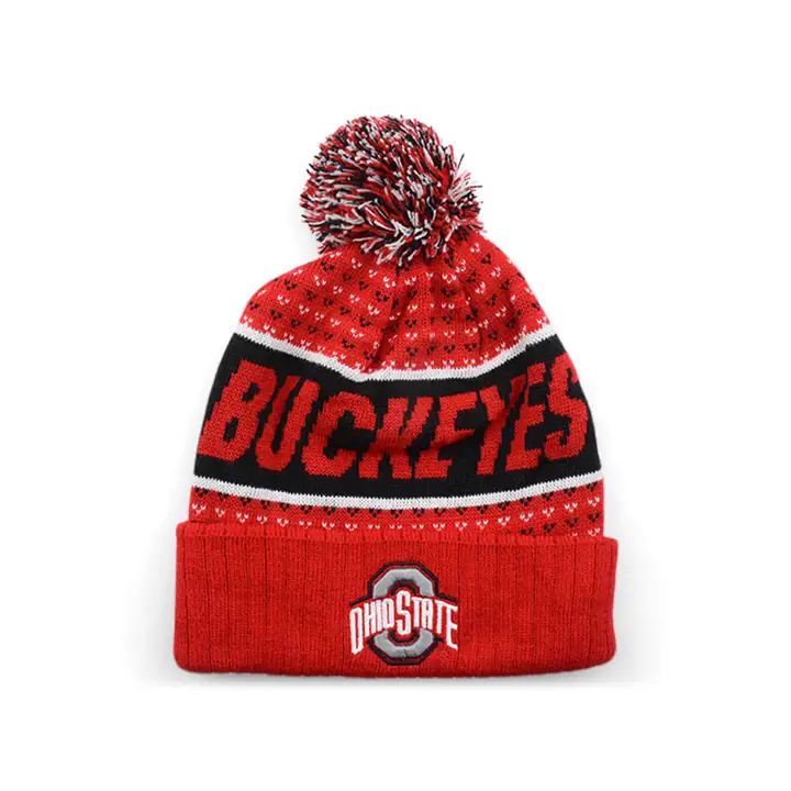 Ohio State Buckeyes NCAA Bonnet en tricot à revers Expanse ROUGE