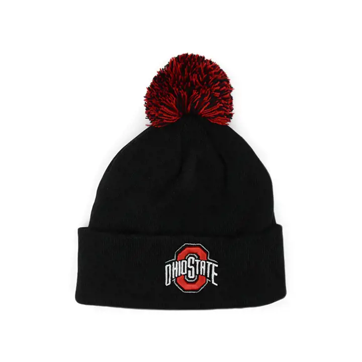 Ohio State Buckeyes NCAA Lucid Bonnet à revers tricoté NOIR