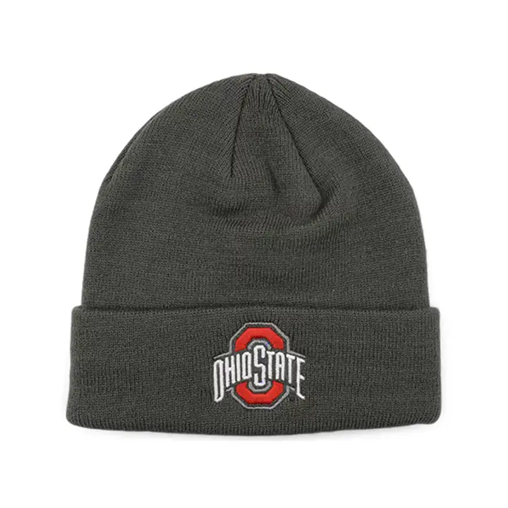 Bonnet tricoté avec revers Ohio State Buckeyes NCAA NWL TOW, coloris anthracite