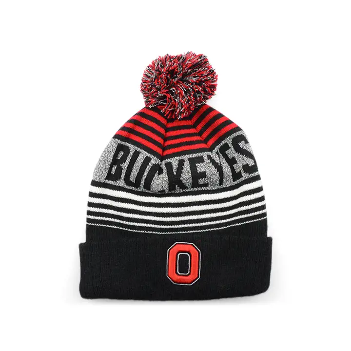 Bonnet tricoté avec revers AST NCAA Overt 3 Ohio State Buckeyes