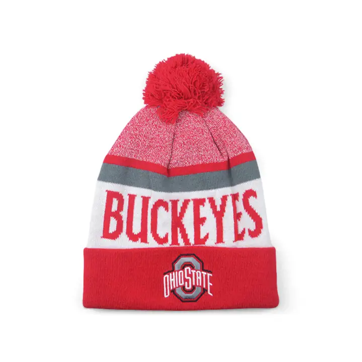 Bonnet tricoté avec revers Ohio State Buckeyes NCAA Rime 3 AST