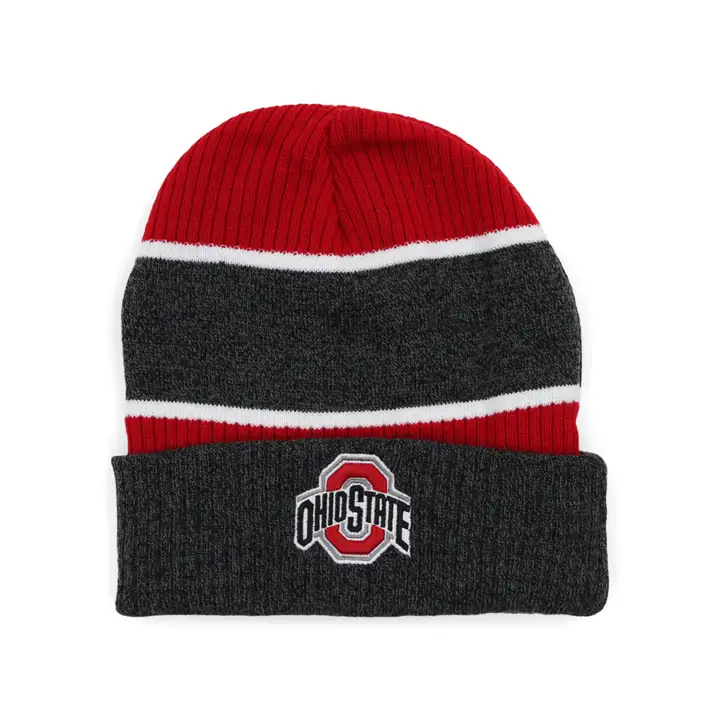 Bonnet tricoté Ohio State Buckeyes NCAA Snow Dream - Rouge/Noir