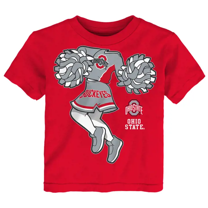 T-shirt bébé Ohio State Buckeyes NCAA Pom Pom II 21 ROUGE