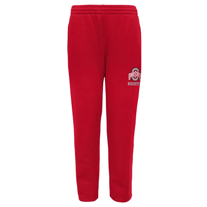 Pantalon de survêtement Ohio State Buckeyes NCAA Essential en polaire pour enfant ROUGE