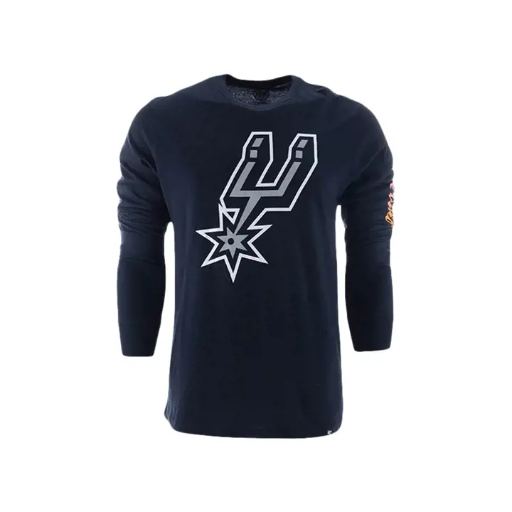 T-shirt à manches longues noir San Antonio Spurs NBA City Logo Super Rival