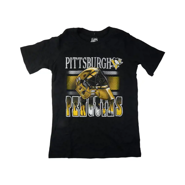 T-shirt noir enfant à casque Pittsburgh Penguins NHL