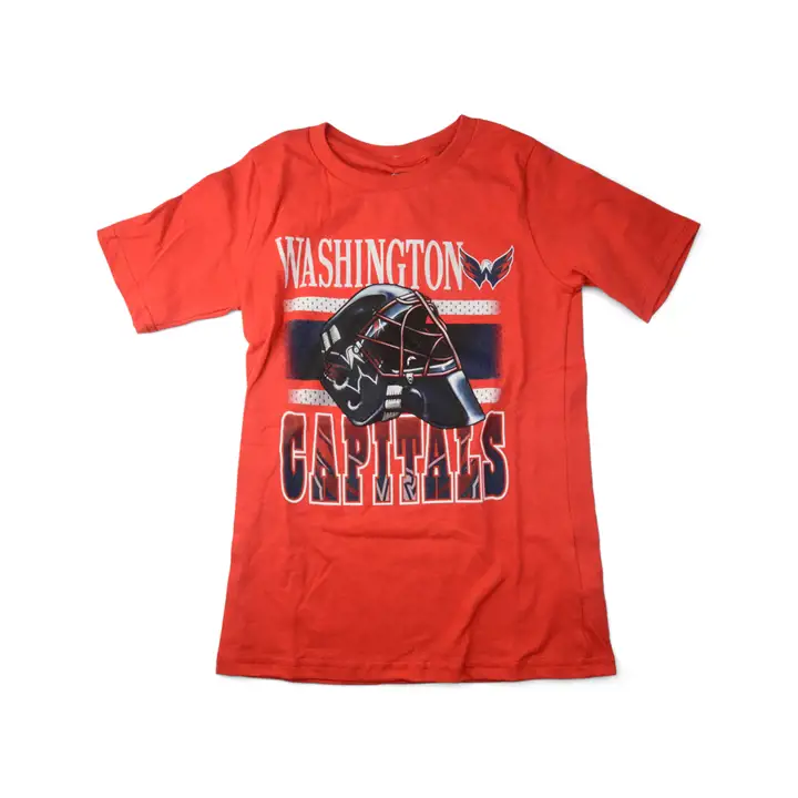 T-shirt rouge casque de la LNH pour jeune Washington Capitals