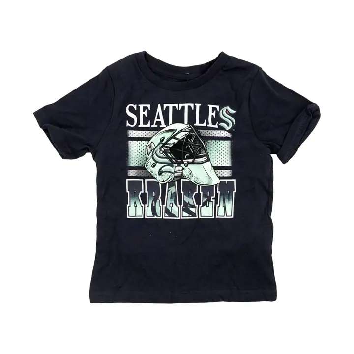 T-Shirt Marine Casque Seattle Kraken NHL pour Tout-Petit