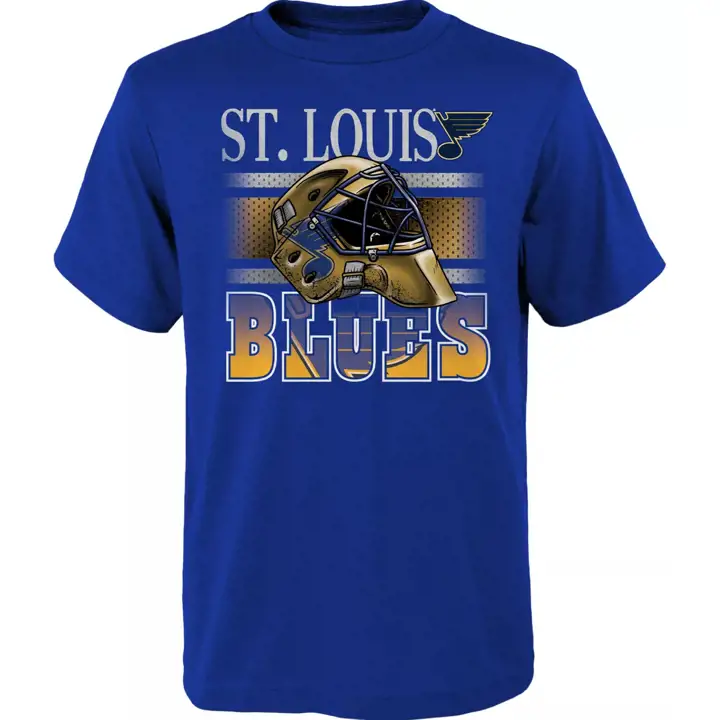 T-shirt bleu avec casque des Blues de St. Louis de la LNH pour tout-petit