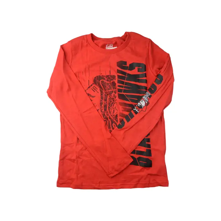 T-shirt à manches longues Chicago Blackhawks LNH Bonus Time rouge pour jeune