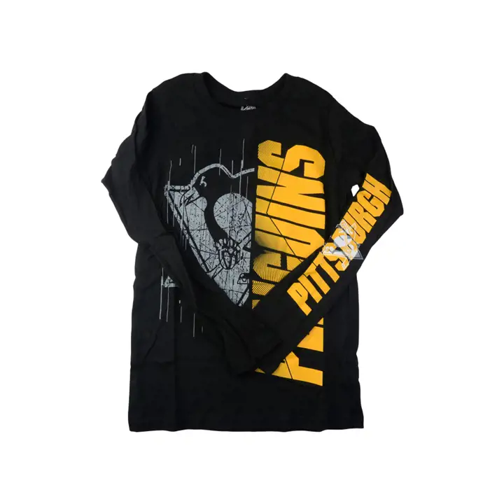 T-shirt ML Pittsburgh Penguins LNH Youth Bonus Time noir