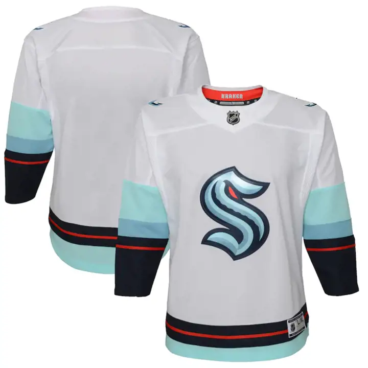Maillot Réplique Jeunesse Kraken LNH Blanc