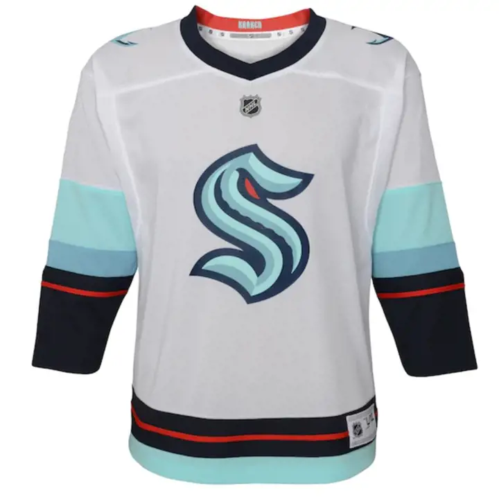 Maillot de réplique vierge Kraken LNH pour enfant blanc