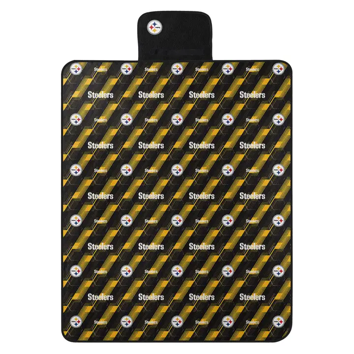 Couverture de pique-nique polaire extérieure Pittsburgh Steelers 60x72 noire/