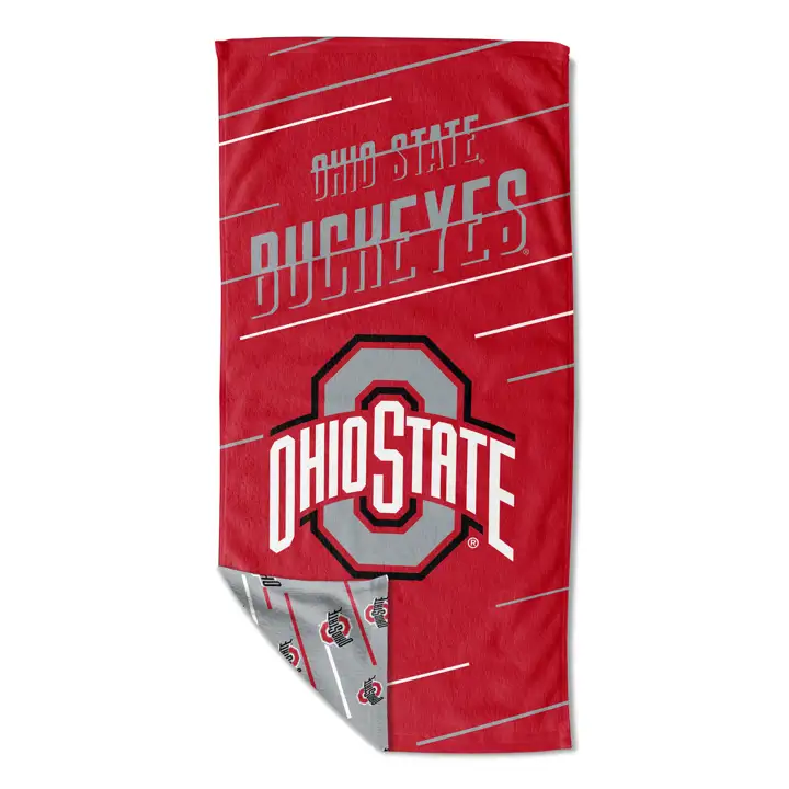 Serviette microfibre anti-sable Ohio State Buckeyes 32x64 avec sac