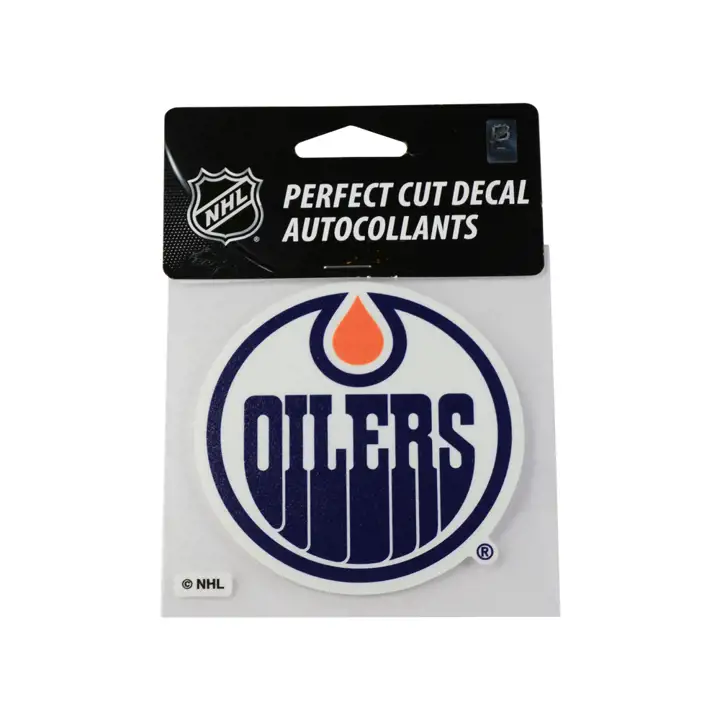 Décalcomanie découpée Edmonton Oilers 4x4 - Couleur assortie