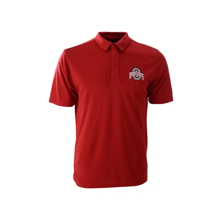 Polo en Carbone Rouge Buckeyes de l'Ohio State NCAA