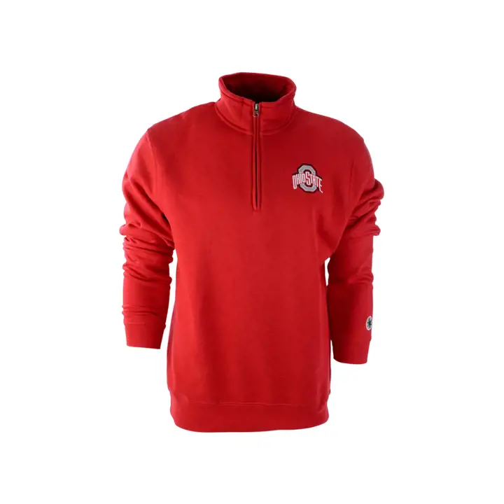 Ohio State Buckeyes NCAA Foundation Sweat-shirt à capuche 1/4 zip ROUGE