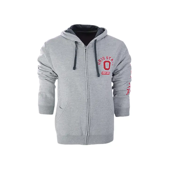Ohio State Buckeyes NCAA Foundation Sweatshirt à capuche zippé LGRY