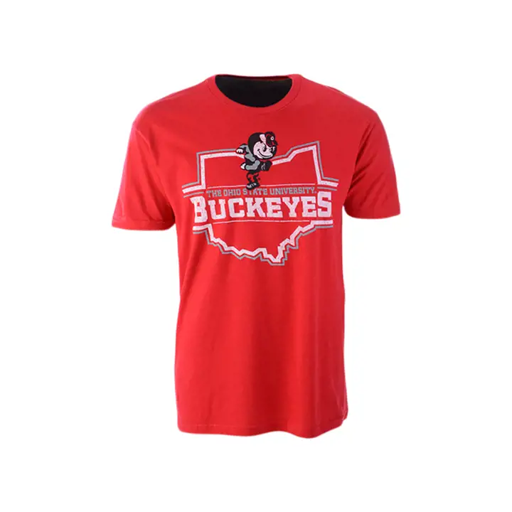 T-shirt Ohio State Buckeyes NCAA chromé ROUGE