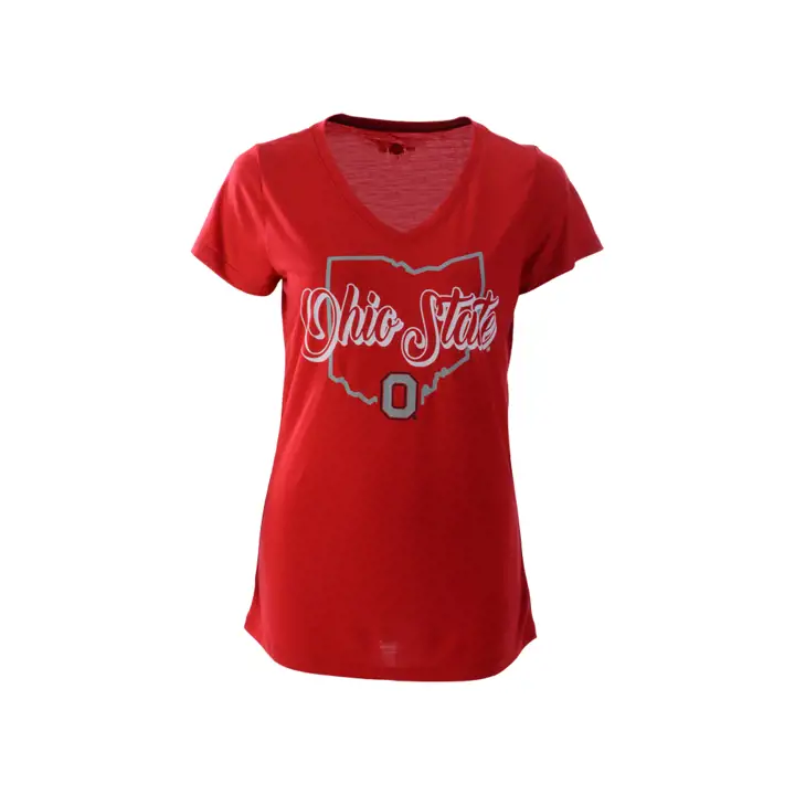 T-shirt Ohio State Buckeyes NCAA Grand Chelem Femme ROUGE