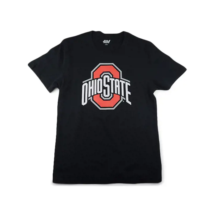 T-shirt en coton doux Ohio State Buckeyes NCAA pour enfant - Noir