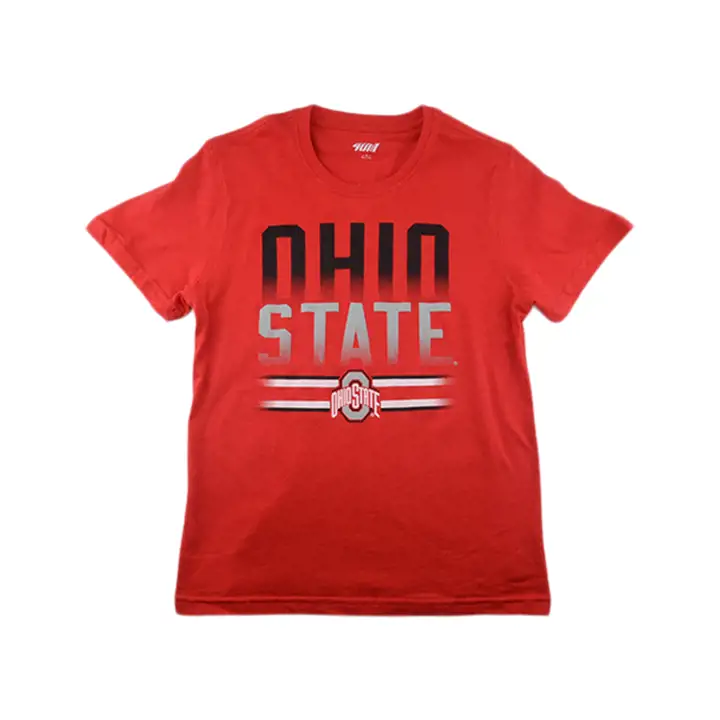 T-shirt en coton doux rouge Ohio State Buckeyes NCAA pour jeunes