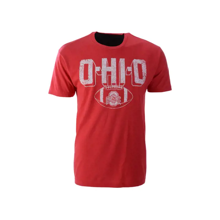 T-shirt double mélange femme NCAA Ohio State Buckeyes ROUGE