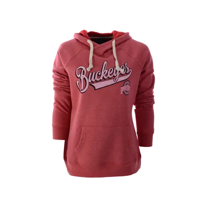 Sweat à capuche Femme Triblend NCAA Buckeyes de l'Ohio Rouge