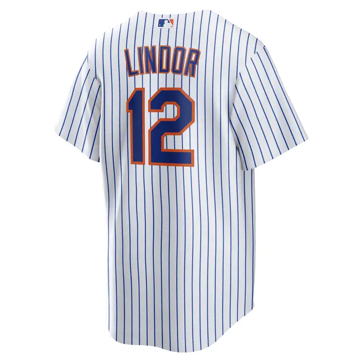METS MLB Maillot Réplique Officiel Joueur Francisco Lindor  bl