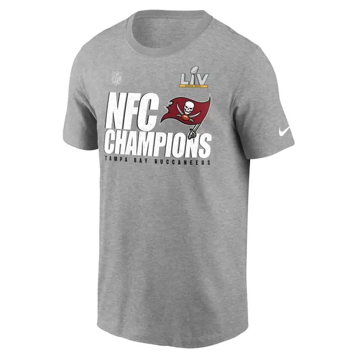 T-shirt Tampa Bay Buccaneers NFL SB LV LR CONF CHAMP 21 GRIS
