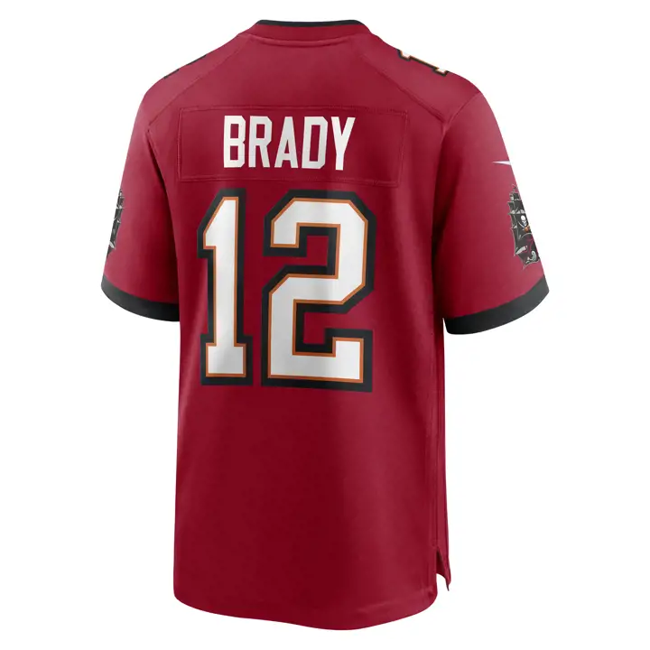 Maillot de match NFL SBLV des Buccaneers avec écusson de participant - Tom Brady n° 21