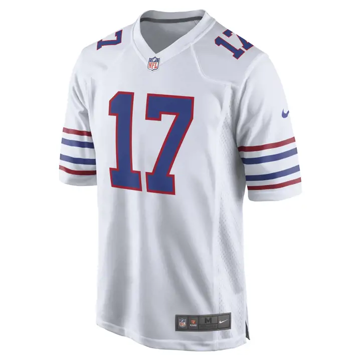 Maillot de match NFL Buffalo Bills Josh Allen BLANC