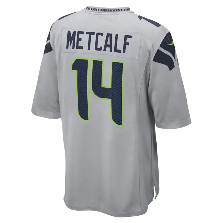 Maillot de match NFL D.K. Metcalf des Seahawks de Seattle GRY