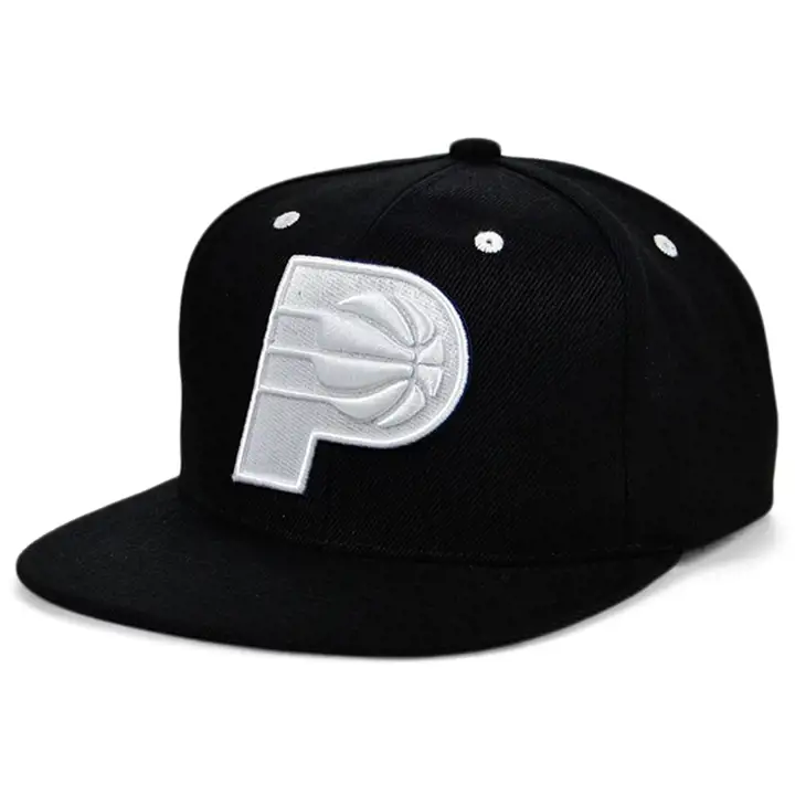 CASQUETTE SNAPBACK NOIRE BLANC NBA INDIANA PACERS POPZ