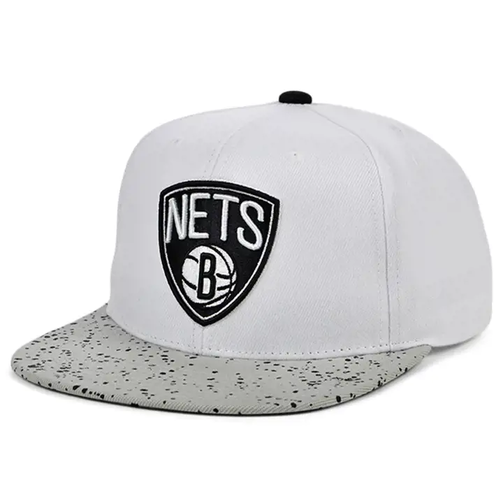 CASQUETTE SNAPBACK BROOKLYN NETS NBA CIMENT blc/gri