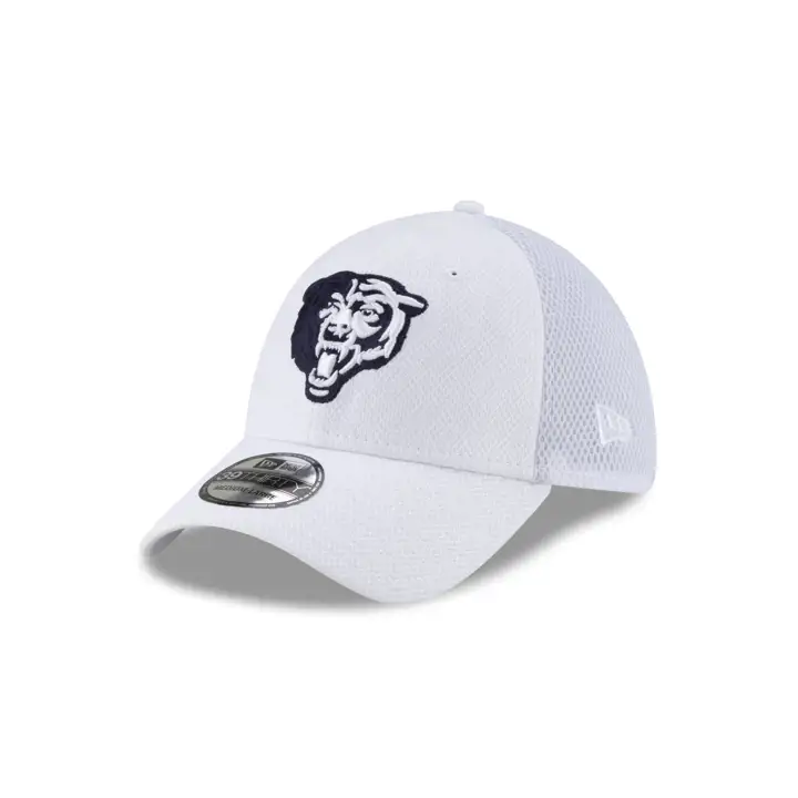 Casquette 39THIRTY WHT Éléments 3.0 Logo NFL des Chicago Bears