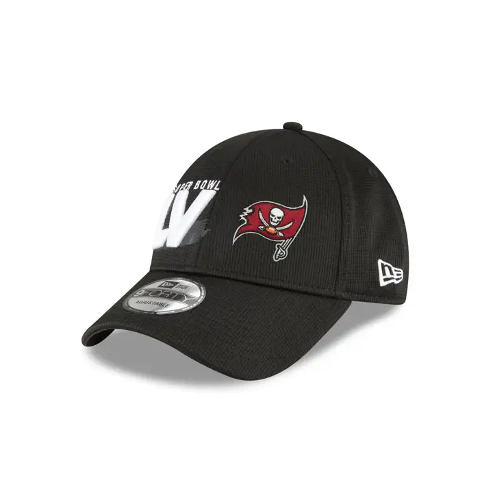 Casquette 9FORTY Noire des Buccaneers de Tampa Bay, participants au Super Bowl LV