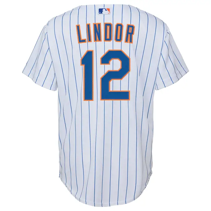 Maillot officiel de joueur METS MLB pour jeune Francisco Lindor b/r