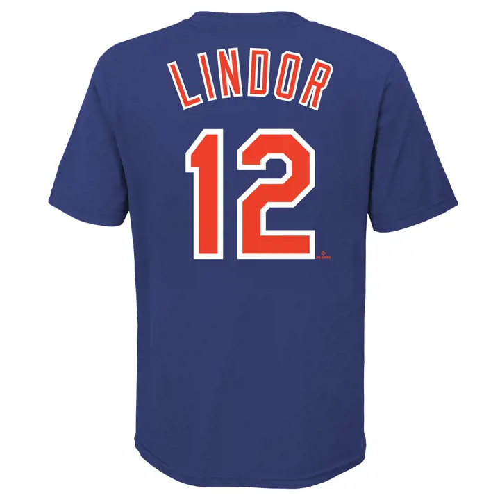 T-shirt jeune joueur N&N MLB des METS Francisco Lindor rbl