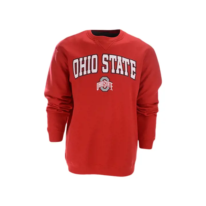 Ohio State Buckeyes NCAA Sweat-shirt basique en molleton Ras du cou ROUGE
