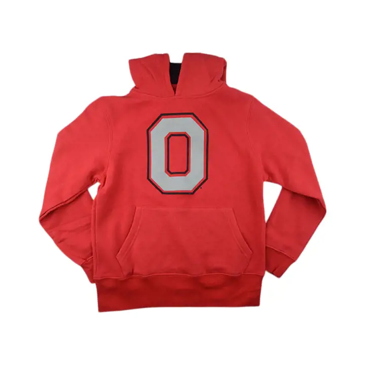 Ohio St B NCAA Sweat à capuche en polaire de coton/polyester ROUGE