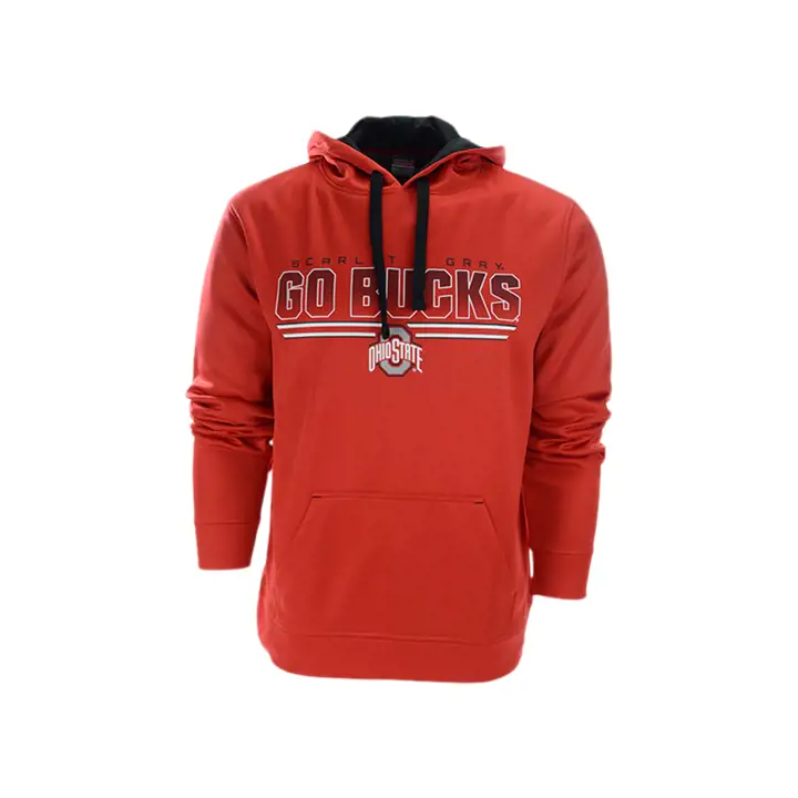 Sweat à capuche contrasté NCAA Ohio St en polyester rouge