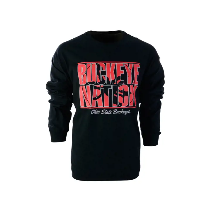 T-shirt à manches longues Ohio State Buckeyes NCAA noir