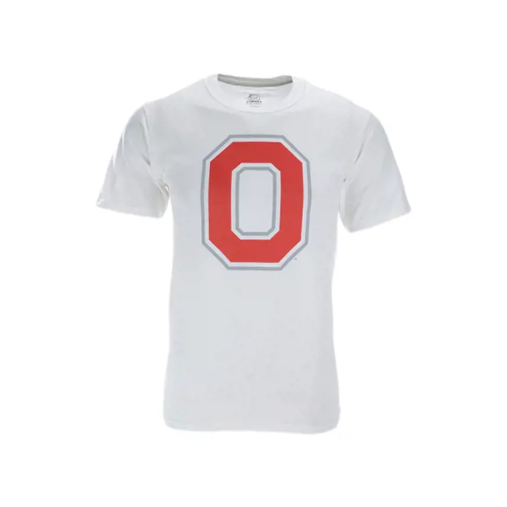 T-shirt basique Ohio State NCAA bloc « O » BLANC