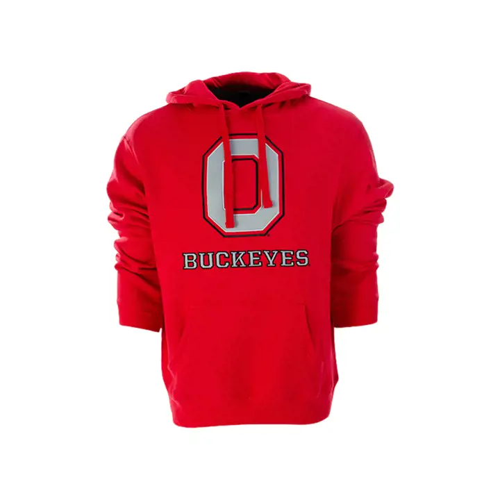 Sweat à capuche en molleton épais Ohio State Buckeyes NCAA ROUGE