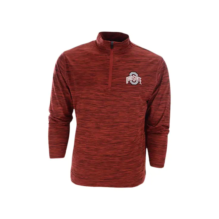 Ohio State Buckeyes NCAA Space Dye 1/4 Zip ROUGE