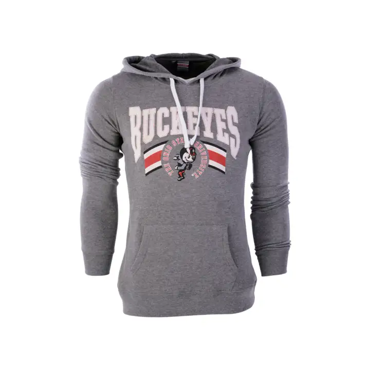 Sweat à capuche simple teinture Ohio State Buckeyes NCAA pour femme GRY